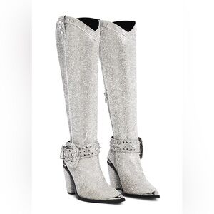 Size 8 SOLD OUT on DollsKill.com - SHARP SHERIFF SHINE KNEE HIGH BOOTS